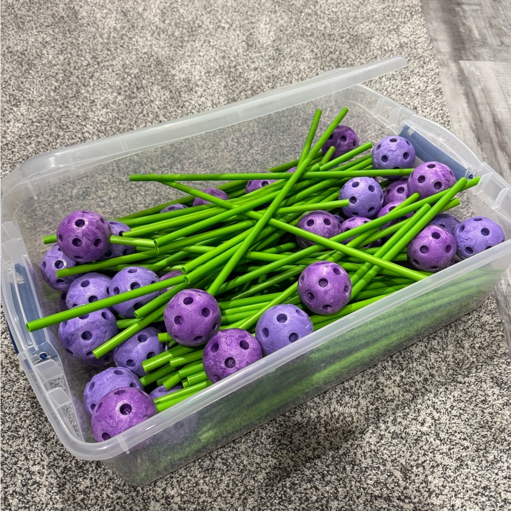 Purple and Green Fort Building Set